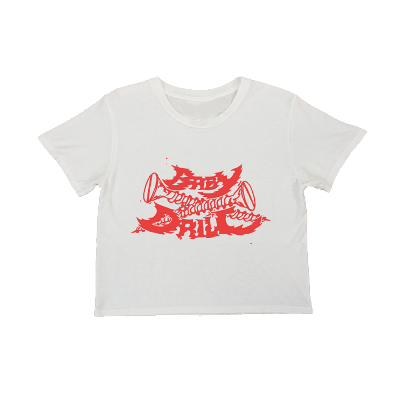 Baby Drill Crop (White)